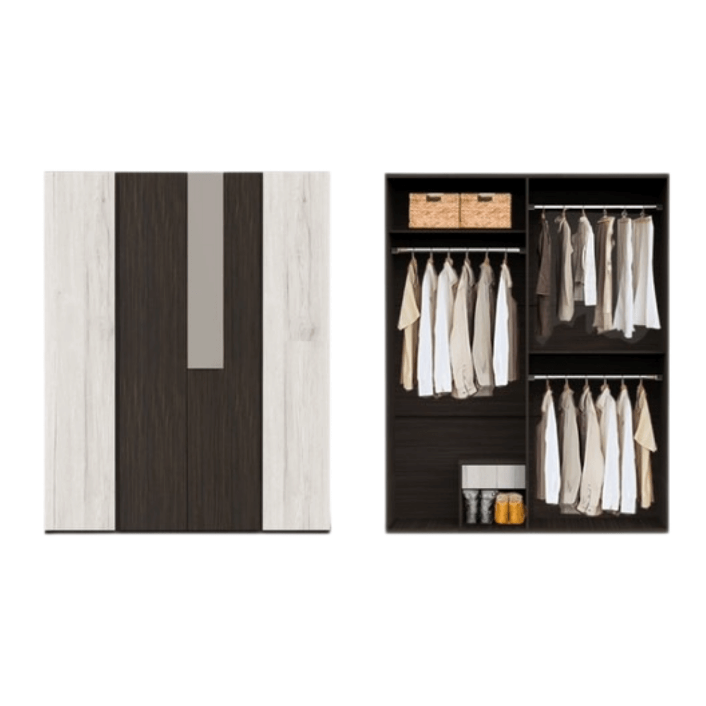 ชุดห้องนอน + ที่นอน PVC 6 ฟุต WISDOM DESIGN FURNITURE รุ่น RICHES สีไวท์/โอ๊ค_4